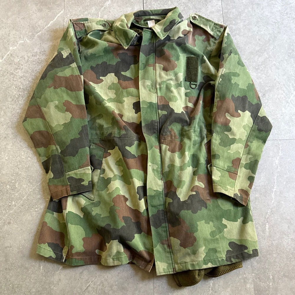 Vintage 1996 Serbian M93 Oakleaf Camo Military Field Jacket